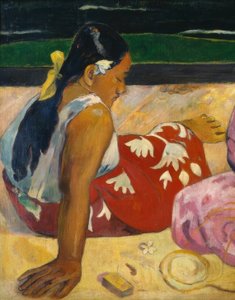 Vrouwen op Tahiti door Paul Gauguin